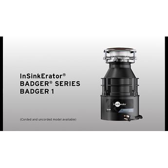 InSinkErator 生ごみ処理機 Badger 1 Garbage Disposal (1/3 HP) | InSinkErator